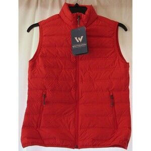 White Sierra Womens Down Puffer Vest Jacket Hibiscus Size Medium NWT